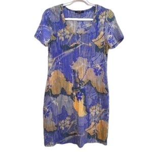 YEST Brand Netherlands  Stretchy knit short slv Floral print DressSz 6